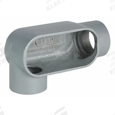 HUBBELL KILLARK Conduit Outlet Body: Iron, 3 in Trade Size, LR Body, 131.5 cu in Body Capacity - LR - 90° Elbow Type