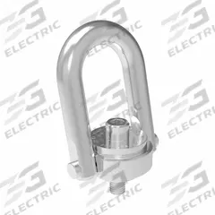 JERGENS Hoist Ring: Pivot/Swivel, Black Oxide-Coated Steel, M16-2.00, Max. 4,185 lb, Pulling (MPN 23465-SS). Key specifications — Brand: JERGENS; Thread Size: M16-2.00; Operation: Pulling.