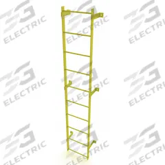 TRI-ARC Ladder,Steel,Standard Fixed,10-Rung: 10 ft Overall Ht, 25 in Overall Wd, Steel, 10 Rungs (MPN WLFS0110-Y). Key specifications — Brand: TRI-ARC; Number of Sections: 1.