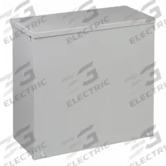 HOFFMAN Enclosure: Steel, 36 in x 36 in x 12 in, 3R, Solid Cover, Screw On, Included, Galvanized (MPN A36R3612). Key specifications — Brand: HOFFMAN; Closure Method: Screws; Knockouts: Included.