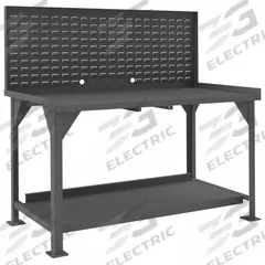 DURHAM MFG Workbench: Fixed Ht, Steel, 72 in x 30 in, 4,000 lb Overall Load Capacity, Gray (MPN DWB-3072-BE-LP-95). Key specifications — Brand: DURHAM MFG.