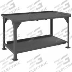 DURHAM MFG Workbench: Fixed Ht, Steel, 60 in x 30 in, 4,000 lb Overall Load Capacity, Gray (MPN DWB-3060-BE-95). Key specifications — Brand: DURHAM MFG.