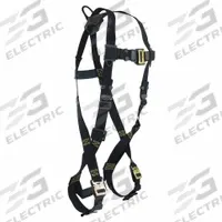FALLTECH Fall Protection Harness: Arc Flash, 425 lb Wt Capacity, Vest Harness, Mating, Unisex, 8076. Key specifications — attr655461: 8076; attr655464: FALLTECH; attr655505: Back; attr655506: General Use; attr655507: Black/Blue; attr655510: No; attr655511: Inspection Work; attr1386809: Unisex.