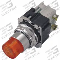 EATON Illuminated Push Button: Illuminated, Extended Profile, Metallic, 30 mm, 1NO/1NC (MPN 10250T397LAD24-1). Key specifications — Brand: EATON; Action: Momentary; Series: 10250T; Push Button Material Type: Metallic.
