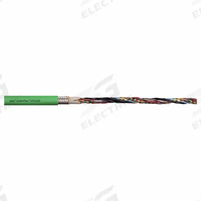 CHAINFLEX Measuring System Cable: (4) Pr 22 AWG (0.34)/(4) 20 AWG (0.50), Green - Servo Motor Feedback Cables