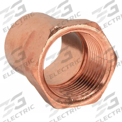 NIBCO Sweat Fitting Adapter: 1 1/4 in CTS x 1 1/4 in Pipe, Cup x FNPT - Wrot Copper Tube Fittings