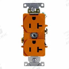 LEVITON Plugs and Receptacles: Duplex, 5-20, Orange, 125V AC, 20 A, 2 Pole / 3 Wire (MPN 5362-SO)