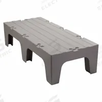 CAMBRO Dunnage Rack: 12 in x 60 in x 21 in, Polypropylene, 3,000 lb Load Capacity, Gray (MPN EADRS60480). Key specifications — Color: Gray; Brand: CAMBRO; Material: Polypropylene; Included: Modular Connector.