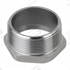 CALBRITE Threaded Chase Nipple: 1 1/4 in Trade Size, 316 Stainless Steel, 1 3/8 in Overall Lg (MPN S61200CH00). Key specifications — Standards: UL; Thread Size: 1-1/4"-11-1/2; Thread Type: NPT; Brand: CALBRITE; Finish: Polished; Material: 316 Stainless Steel; Item: Box Connector.