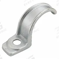 Conduit & Pipe Clamp: 3 in Trade Size, Iron, RMC (MPN 1312). Key specifications — Manufacturer Part Number: 1312; Compatible Conduit Trade Size: 3 in; Compatible Conduit Type: RMC; Compatible Nominal Conduit/Pipe Size: 3 in; Description/Special Features: Wet or Dry Locations; Finish: Electroplated; For Use With: Conduit; Material: Iron.