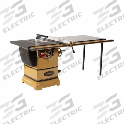POWERMATIC Table Saw: 230 V AC Volt, 20 A Current, 10 in Blade Dia. - Standard Cabinet Table Saws