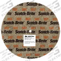 SCOTCH-BRITE Unitized Wheel: 1 in Dia x 1/8 in W, 1/8 in Arbor Hole, Silicon Carbide, Fine, Hard (7) (MPN 7010364763). Key specifications — Series: ST-UW; Brand: SCOTCH-BRITE.