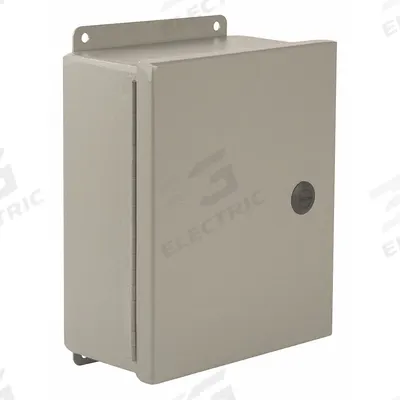 WIEGMANN Enclosure: Steel, 10 in x 8 in x 4 in, NEMA 12/4, Solid Cover - Steel Washdown Enclosures