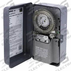 TORK Electromechanical Timer: 24 hr, 120/480V AC, SPDT, Mechanical (MPN 8007U). Key specifications — Body Material: Metal; Indoor/Outdoor Usage: Indoor; Brand: TORK.