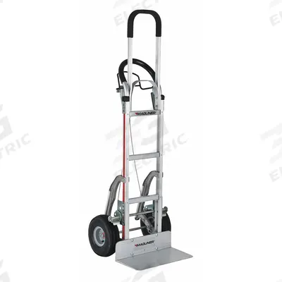 MAGLINER General Purpose Hand Truck: 500 lb, Flow-Back, Silver, Aluminum, Flat-Free - Load-Control Hand Trucks