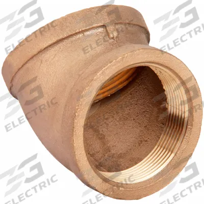 Grainger Metal Pipe Elbow: 45° Elbow, 3/8 in x 3/8 in, Brass, 200 psi - Low-Pressure Threaded Pipe Fittings