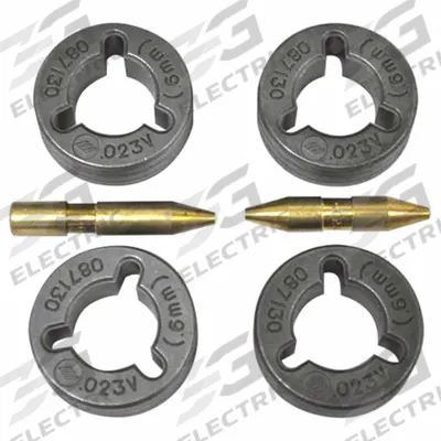MILLER ELECTRIC Drive Roll Kit: 4-Roll, 0.025 in, V-Groove - 4-Roll Kits with Inlet & Intermediate Guides for Miller