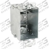 RACO Electrical Box: Steel, Steel Material & Nominal Size, 1 Gangs, 2 1/2 in Box Dp, 4 1/4 in Box Ht (MPN 518). Key specifications — Brand: RACO; Bracket Style: Without Bracket; Clamp Style: MC.