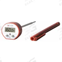 TAYLOR Digital Thermometer: -40°F to 450°F /-40°C to 230°C, ±1°F @ 0 to 230°F, ±3.6°F Otherwise (MPN 9842). Key specifications — Brand: TAYLOR; Accuracy: ±1 °F @ 0 to 230 °F, ±3.6 °F Otherwise.
