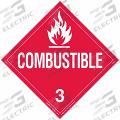 LABELMASTER Combustible Liquid Placard: Combustible, 10 3/4 in x 10 3/4 in, Vinyl, 25 Labels, 25 PK (MPN Z-EZ9). Key specifications — Brand: LABELMASTER; Message: Combustible.