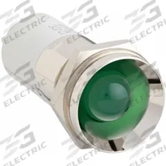 APPROVED VENDOR Protruding Panel Light: 16 mm Panel Mounting Hole Dia, LED, Green, Protruding Head (MPN 24M156). Key specifications