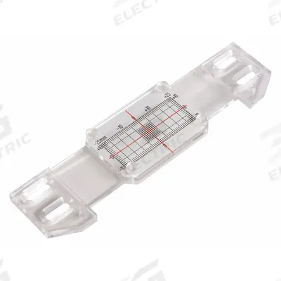 HUMBOLDT Concrete Crack Gauge: Crack Monitors, Clear, Black/Red, 0 mm Graduation Marks