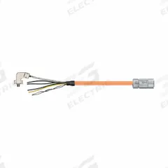 READYCABLE Servo Cable: Basic Cable, 100 ft Lg, For Allen-Bradley, Similar To 2090-CSBM1DE-10AF, PUR (MPN MAT9851723-100). Key specifications — Cable Jacket Color: Orange; Conductor Configuration: (4xAWG10 (6.0))+(2xAWG17 (1.0))+(1PRxAWG22(0.34)); Brand: READYCABLE; Cable Jacket Material: PUR.