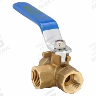 APPROVED VENDOR Manual Three-Way Ball Valve: 3/8 in, Brass, FNPT x FNPT x FNPT - T-Port Brass Ball Valves