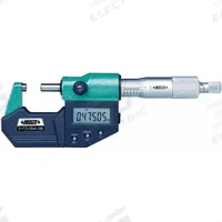 INSIZE IP65 Digital Outside Micrometer: 0 in to 1 in /0 mm to 25 mm, Inch/Metric, IP65 (MPN 3101-25E). Key specifications — attr1182744: 0.00005 in/0.001 mm; attr1182751: Certificate of Inspection; attr1182776: IP65; attr1182741: INSIZE; attr1182743: +/- 0.00008 in; attr1182759: Yes.