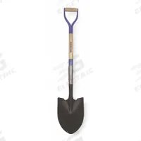 WESTWARD Round Point Shovel: Steel Blade, 14 ga, D-Grip Handle Type, Wood Handle, 30 in Handle Lg (MPN 1WG33). Key specifications — Blade Color: Black; Handle Color: Natural; Blade Material: Steel.