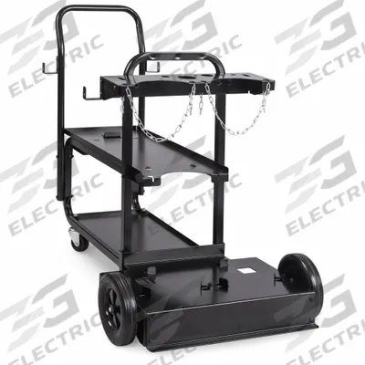 MILLER ELECTRIC Running Gear and Cylinder Rack: For 7 in Max Cylinder Dia, Caster - Miller Welder & Cylinder Rack Carts