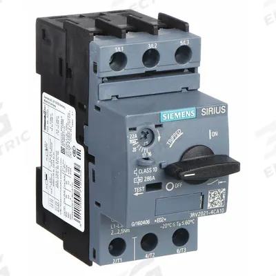Siemens Manual Motor Starter: Non-Reversing, 3 Poles, 22 A, Thermal Protection - Non-Reversing Starters with Thermal Overloads