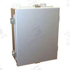 HAMMOND Enclosure: Aluminum, 10 in x 8 in x 4 in, NEMA 12/13/4/4X, w/Panel, Solid Cover, Clamp On (MPN 1414N4ALI). Key specifications — Brand: HAMMOND; Closure Method: Clamps; Enclosure Material: Aluminum; Knockouts: Not Included; Includes Inner Panel: with Inner Panel Included.