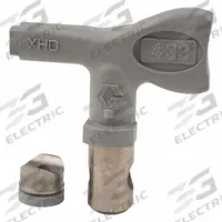 GRACO Airless Spray Gun Tip: Tips for Airless Spray Guns, Airless Spray Gun Tip, 0.033 in Tip Size (MPN XHD433). Key specifications — Product Type: Airless Spray Gun Tip; Compatible with Manufacturer Model Number: XHD001; Brand: GRACO; Color: Gray; Compatible with Series: XTR; Product Grouping: Tips for Airless Spray Guns.