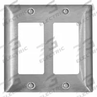 LEVITON Wall Plate: Toggle, 2 Gang, Std Size (MPN SL262). Key specifications — Brand: LEVITON; Material: Stainless Steel.