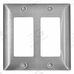 LEVITON Wall Plate: Toggle, 2 Gang, Std Size (MPN SL262). Key specifications — Brand: LEVITON; Material: Stainless Steel.
