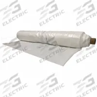 AMERICOVER Plastic Sheeting Roll: Heavy Duty, 6 mil Thick, 20 ft Wd, 100 ft Lg, White, Polyethylene (MPN DS2FR20). Key specifications — Color: White; Material: Polyethylene; Standards: ASTM E84-97a; Brand: AMERICOVER; Fire-Resistant: Yes.