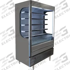 BEVERAGE-AIR Refrigerated Merchandiser: 83 1/8 in x 52 in x 31 3/4 in, Gray, 5 Shelves, 0 Doors (MPN VMHC-18-1-G). Key specifications — attr1277723: BEVERAGE-AIR; attr1277683: R-290; attr1277691: Yes; attr1277694: Gray; attr1280729: VueMax.
