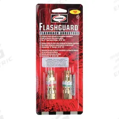 HARRIS Flashback Arrestor Set: Torch Mount, 9/16"-18, For Oxygen & Fuel (MPN 88-5 FBT R&L). Key specifications — Brand: HARRIS; Manufacturer Part Number: 88-5 FBT R&L; Connection Size: 9/16"-18; CGA Number: CGA 022 (Oxygen).