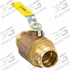 APOLLO Manual Two-Way Ball Valve: 1 1/4 in, Bronze, Straight, Press x Press, Full Port, Two-Piece (MPN 77W10601A). Key specifications — Brand: APOLLO; Handle: Lever.