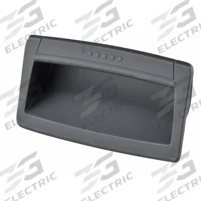 ELESA Recessed Pull Handle: Snap-In, Plastic, Black, Tray, 3.5 in Overall Lg - Angled Inset Pull Handles