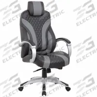 BOSS Office Chair: Black, Vinyl Material, 32 in Back Ht, 21 1/2 in Seat Wd, 20 in Seat Dp (MPN B8871-Bkgy). Key specifications — attr982877: Silver; attr982913: Yes; attr982865: Black; attr982870: BOSS; attr982901: Gray.