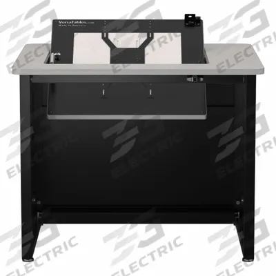 VERSADESK Computer Desk: Metal, Gray Matrix, 0 Drawers, 36 in Overall Wd - Downview Computer Desk