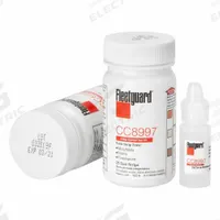 FLEETGUARD Coolant Test Strips: pH, 50 Tests, Test Strips, 5 3/4 in Overall Lg (MPN CC8997). Key specifications — attr1383002: 100 to 300 ppm Molybdate; attr1371711: FLEETGUARD; attr1371709: pH.