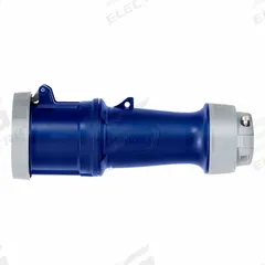 LEVITON Pin and Sleeve Connector: Blue, 250V AC, Three Phase, 100 A, 3 Pole, 4 Wire, IEC Grounding (MPN 4100C9WLEV). Key specifications — Brand: LEVITON.