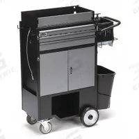 FLEXCART Tool Utility Cart: Black / Silver Drawer, 37 1/2 in Wd, 14 1/2 in Dp, 45 in Ht, No Lid (MPN FC-300LENT). Key specifications — attr1116772: FLEXCART; attr1116768: Padlock.