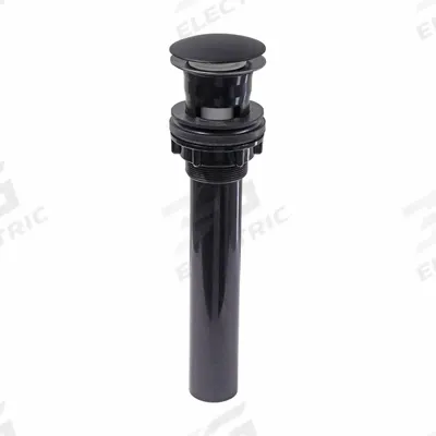 KISSLER & CO Sink Drain: ABS, 9 in Overall Ht, 2 in Overall Dia - Sink Drains with Push-to-Open Stopper
