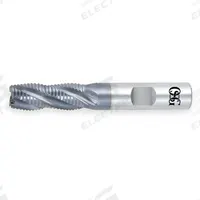 OSG Roughing End Mill: Cobalt, TiCN Coated, 8 Flute, Fine Pitch, 2" Mill Dia, 8" LOC, 11-3/4" OAL (MPN 4571308)