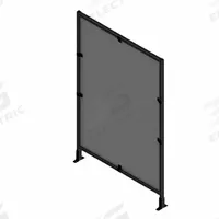 T-Slot Framing System Panel: Stand-Alone, Black, 84 in H x 36 in W x 5 1/2 in D, Mesh (MPN 48220). Key specifications — Finish: Anodized/PVC-Coated; Brand: FAZTEK; Panel Color: Black; Panel Type: Mesh; Color: Black; Material: Wire; Mesh Shape: Square; Assembly: Assembled.