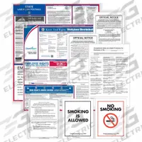 COMPLYRIGHT Labor Law Poster Set: NM, English, Plastic, 2 1/2 in x 25 in, 7 Posters Included (MPN EFEDSTCRPSECNM). Key specifications — State/Province: NM; Language: English.